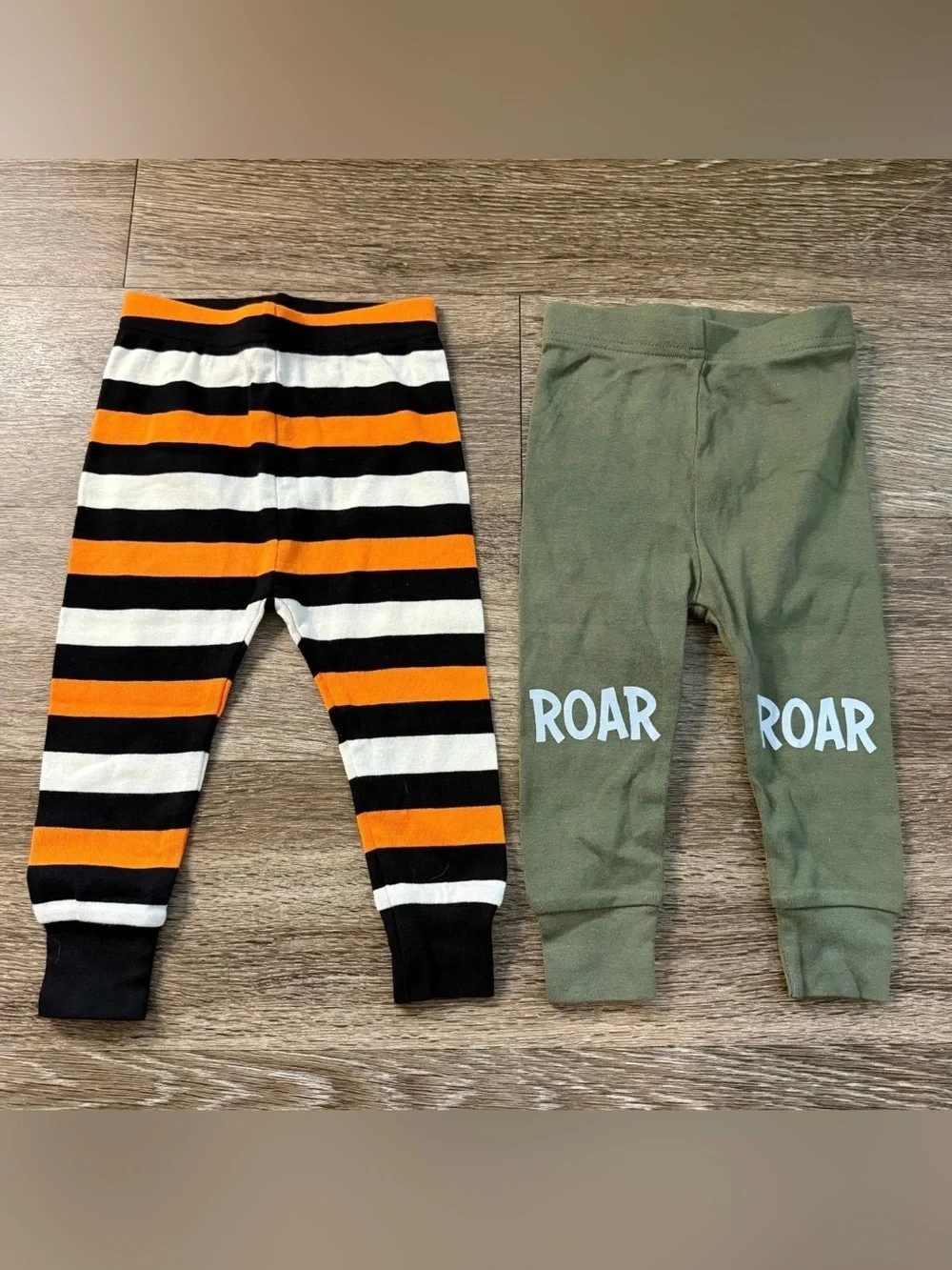 Old Navy 100% Cotton PJ Pants 2-PACK Green Roar & Halloween